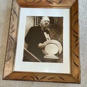W.C. Fields Sepia vintage Rustic Brown Wooden Picture Frame